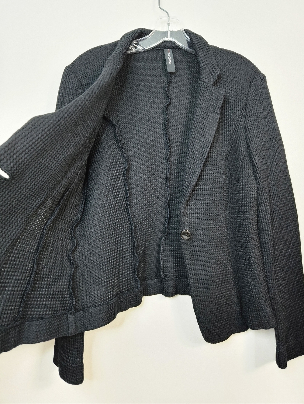 Marc Cain Black Cotton Blend Knit Blazer, Size N5/10 ~ EUC - Picture 5 of 8